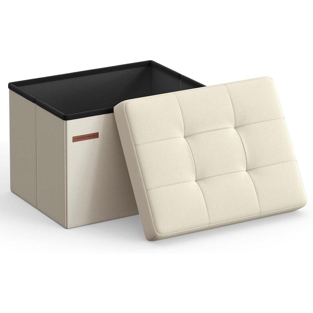 Home Office In Living Room - Puf de Armazenamento Compacto, Banqueta para