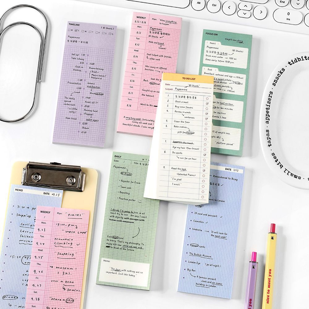 Sticky Note Dispenser - 80 folhas de notas adesivas, papel