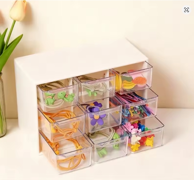 Home Office Work Table - Caixa de Armazenamento, Gaveta Transparente para