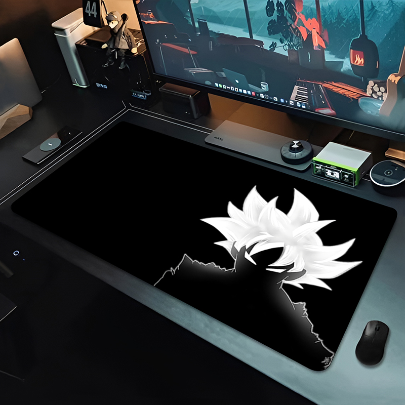 Home Office Keyboard And Mouse - Mouse Pad Grande DBZ Black Anime