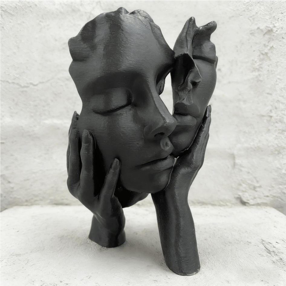 Home Office Gif - Escultura Abstrata de Plástico Abraço Quente,