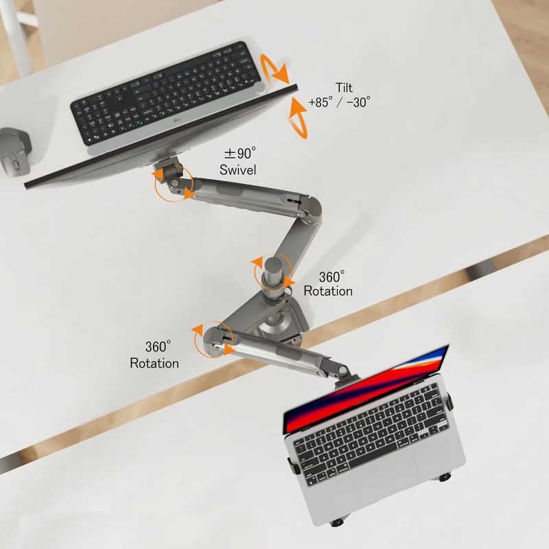 Monitor Arm Dual - Suporte para laptop combinado 2 em