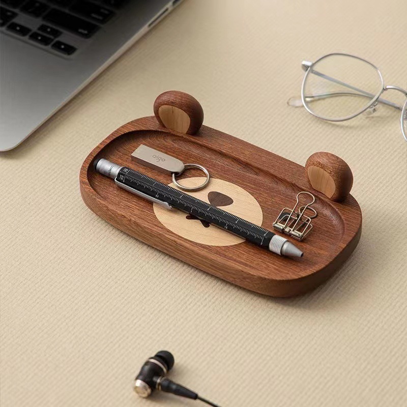 Home Office Gif - Bandeja de urso de madeira maciça