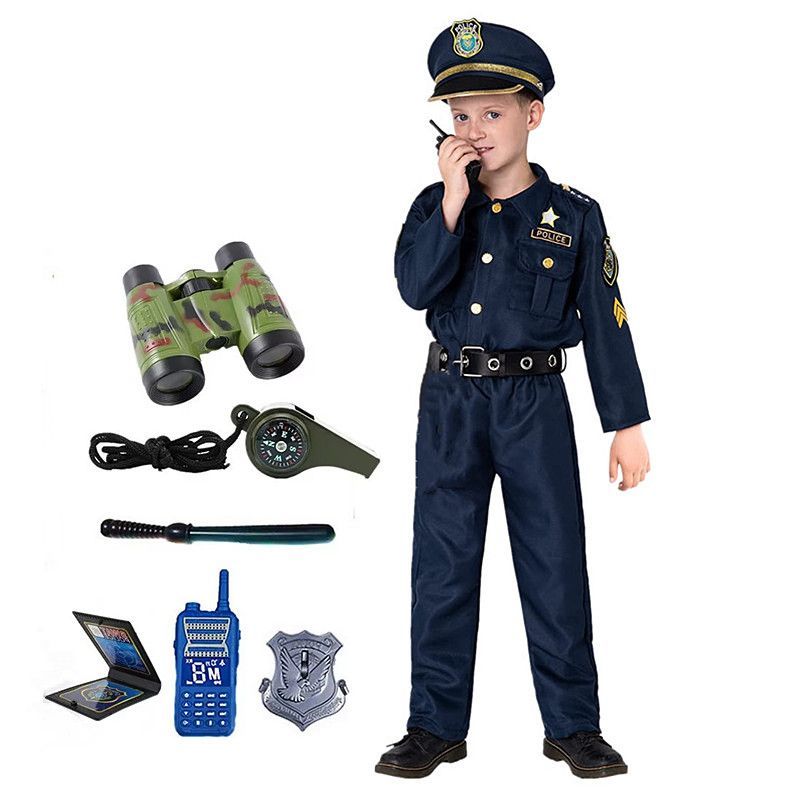 Home Office Makeover - Fantasia de policial infantil americana fofa