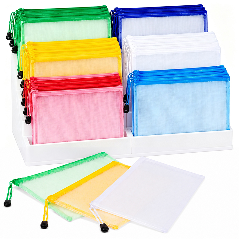 File Cabinet Drawer - 5/20PCS Bolsas de malha com zíper