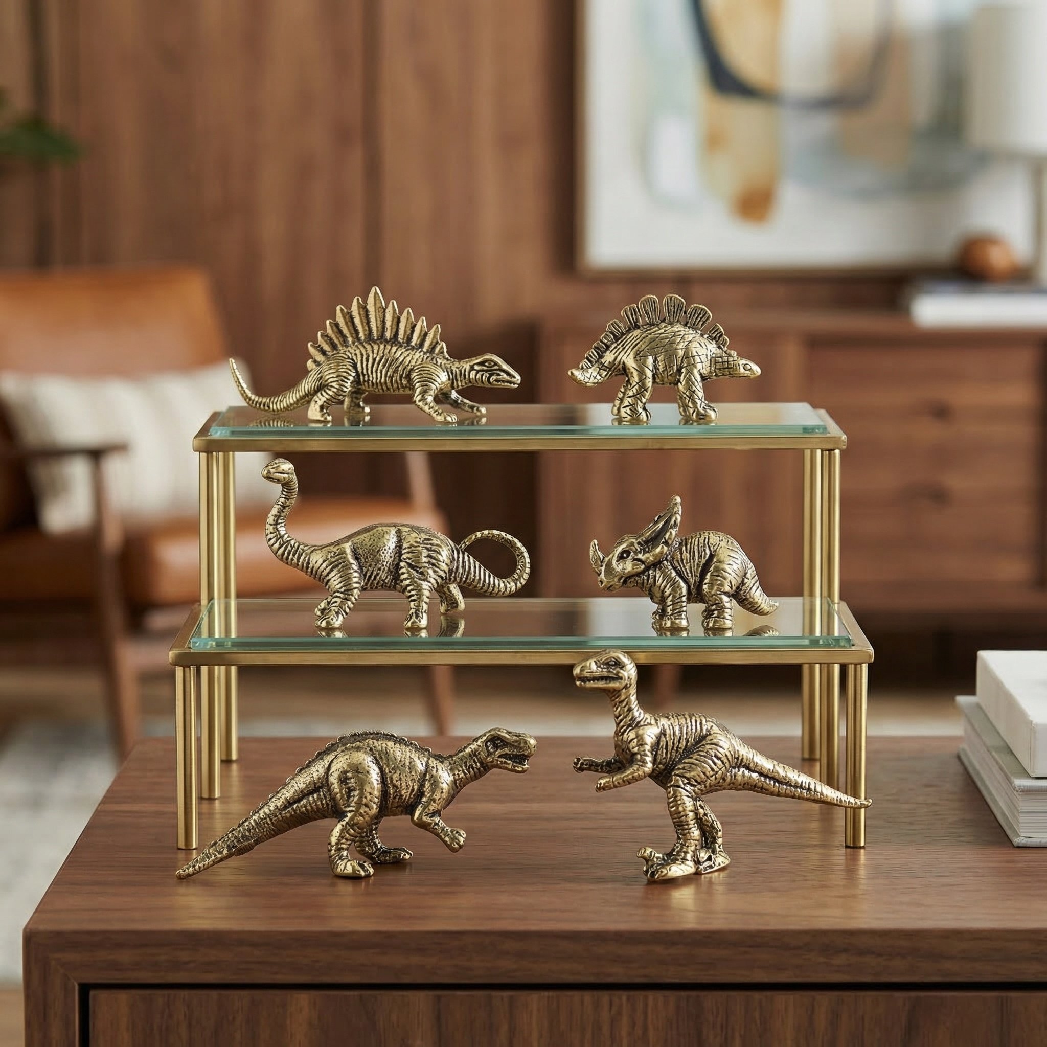 Home Office With Bookshelves - Conjunto de 6 Peças de Ornamentos
