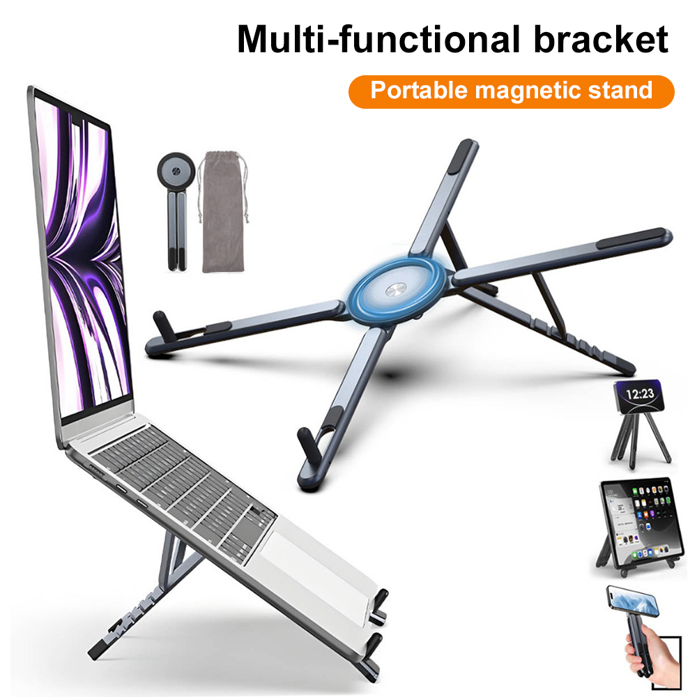 Laptop Stand Foldable - Suporte Magnético Portátil para Telefone e