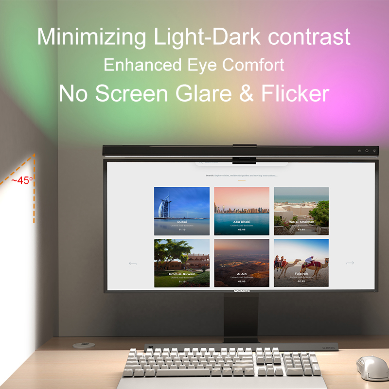 Barra de Luz LED RGB de 60/80c - Home Office Work Table avaliação e preço