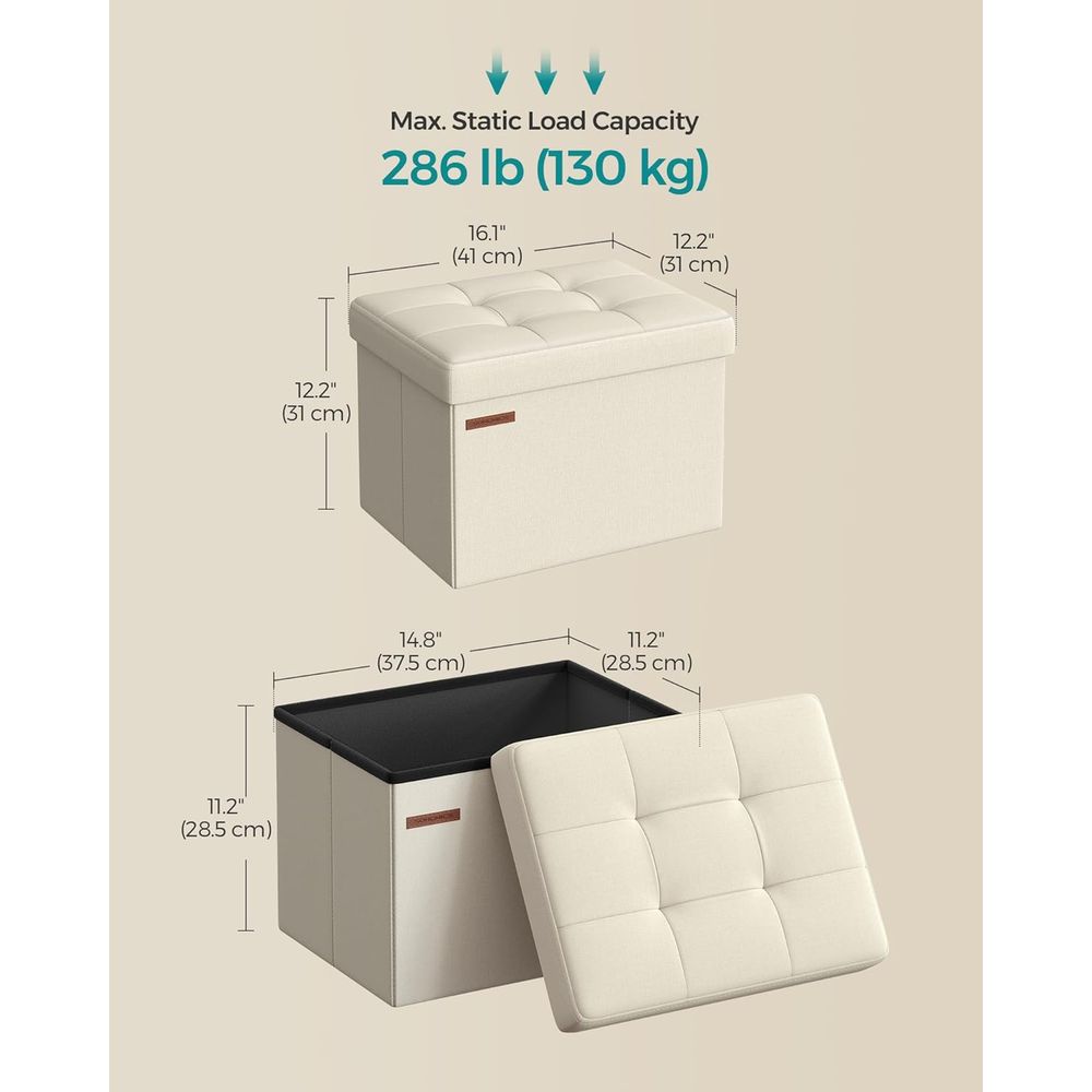 Puf de Armazenamento Compacto, - Home Office In Living Room avaliação e preço