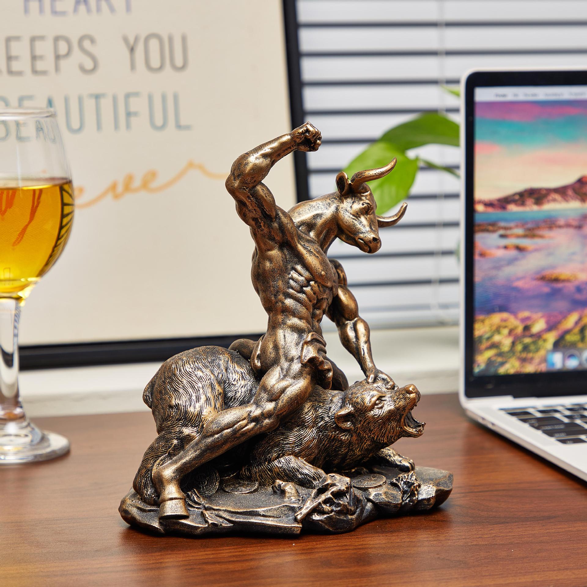 Estátua Criativa de Resina de  - Home Office With Bookshelves avaliação e preço