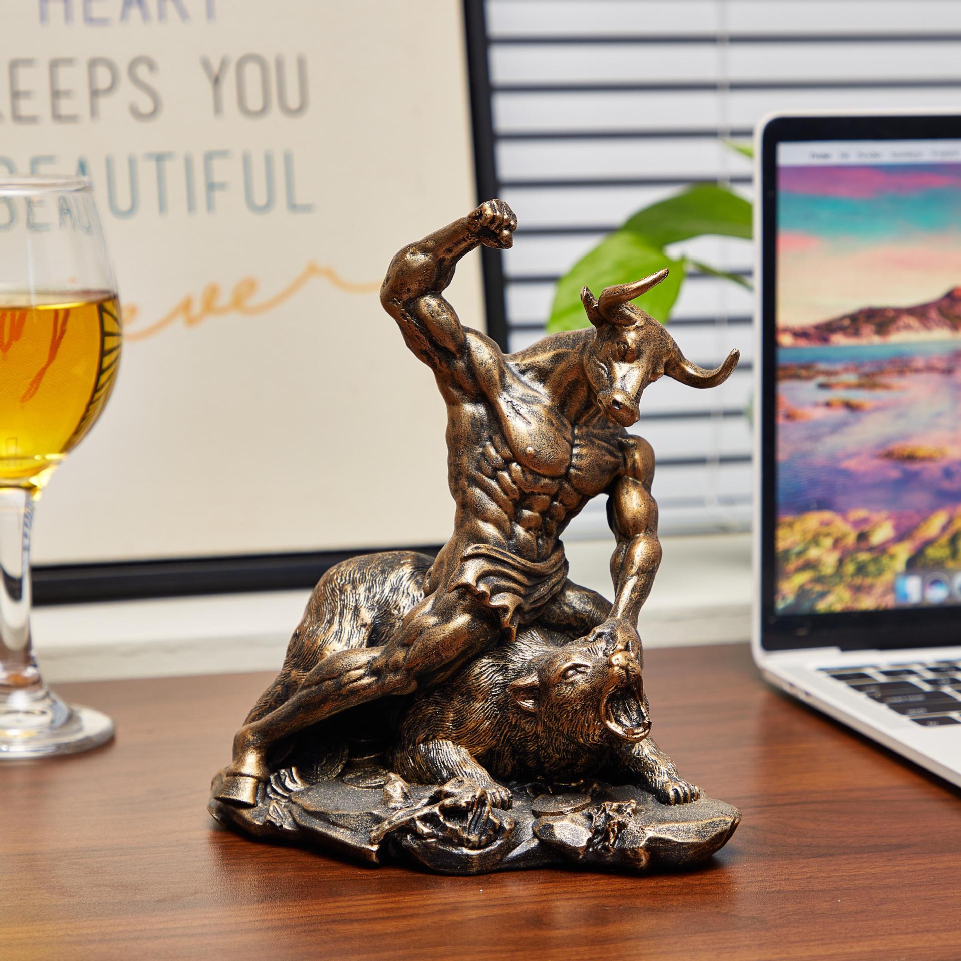 Estátua Criativa de Resina de  - Home Office With Bookshelves avaliação e preço