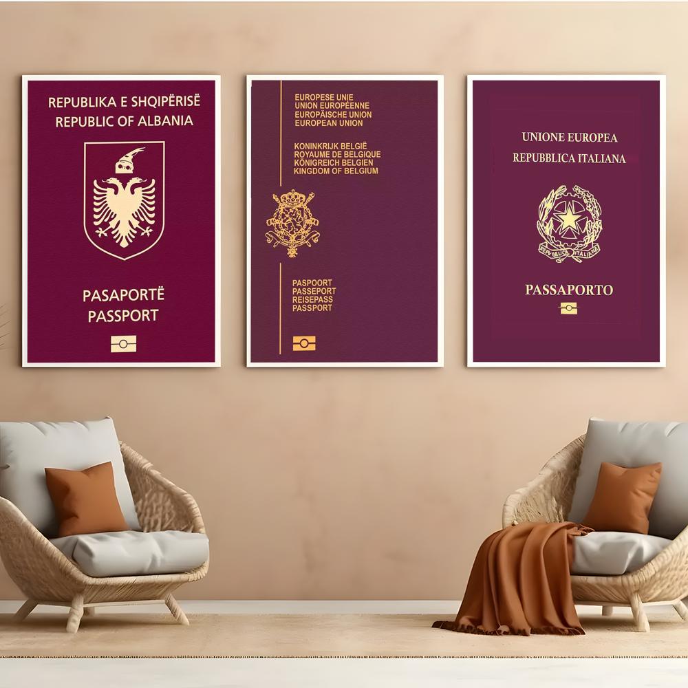 Pôster de passaportes com fund - Home Office For Passport avaliação e preço