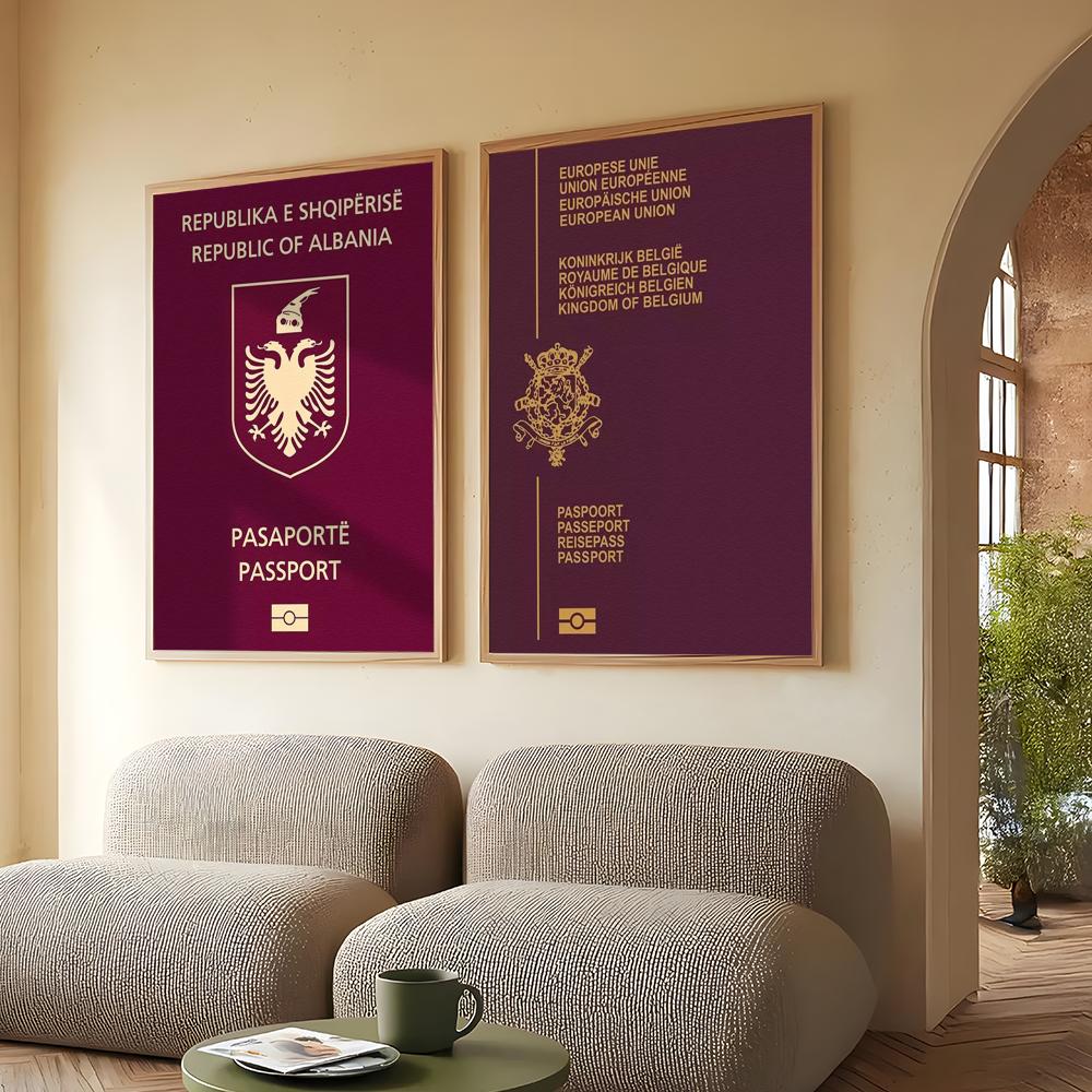 Pôster de passaportes com fund - Home Office For Passport avaliação e preço