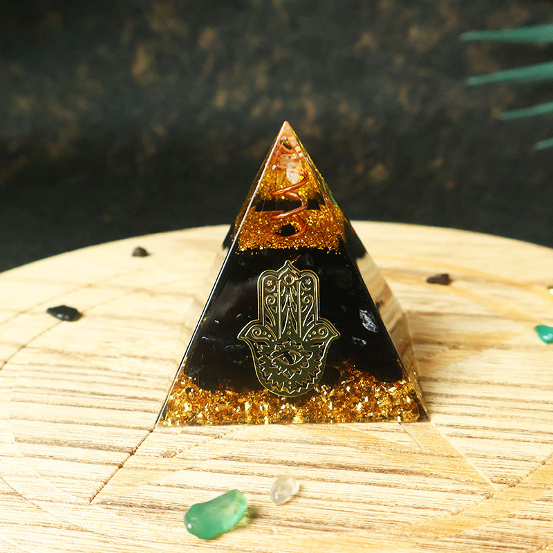 Pirâmide de Orgonite de Obsidi - Home Office Free avaliação e preço
