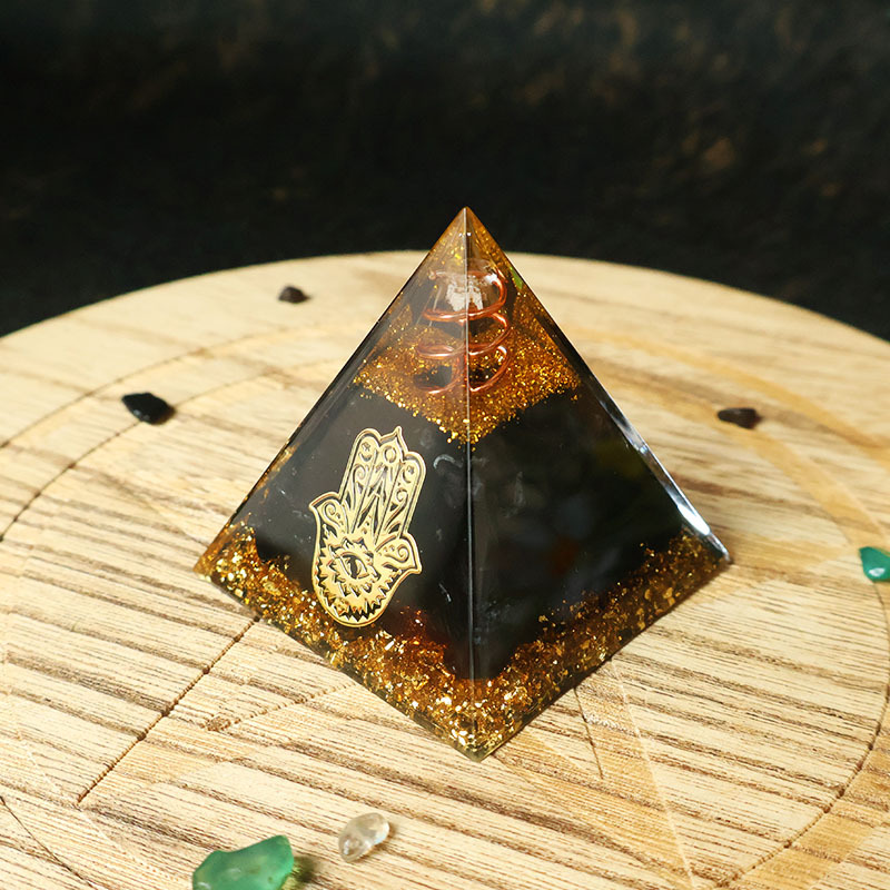 Pirâmide de Orgonite de Obsidi - Home Office Free avaliação e preço