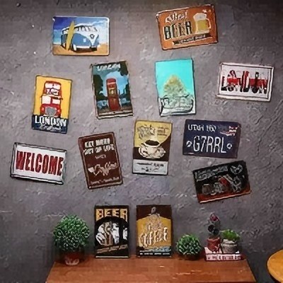 Arte de Parede Metálica Vintag - Home Office Gif avaliação e preço