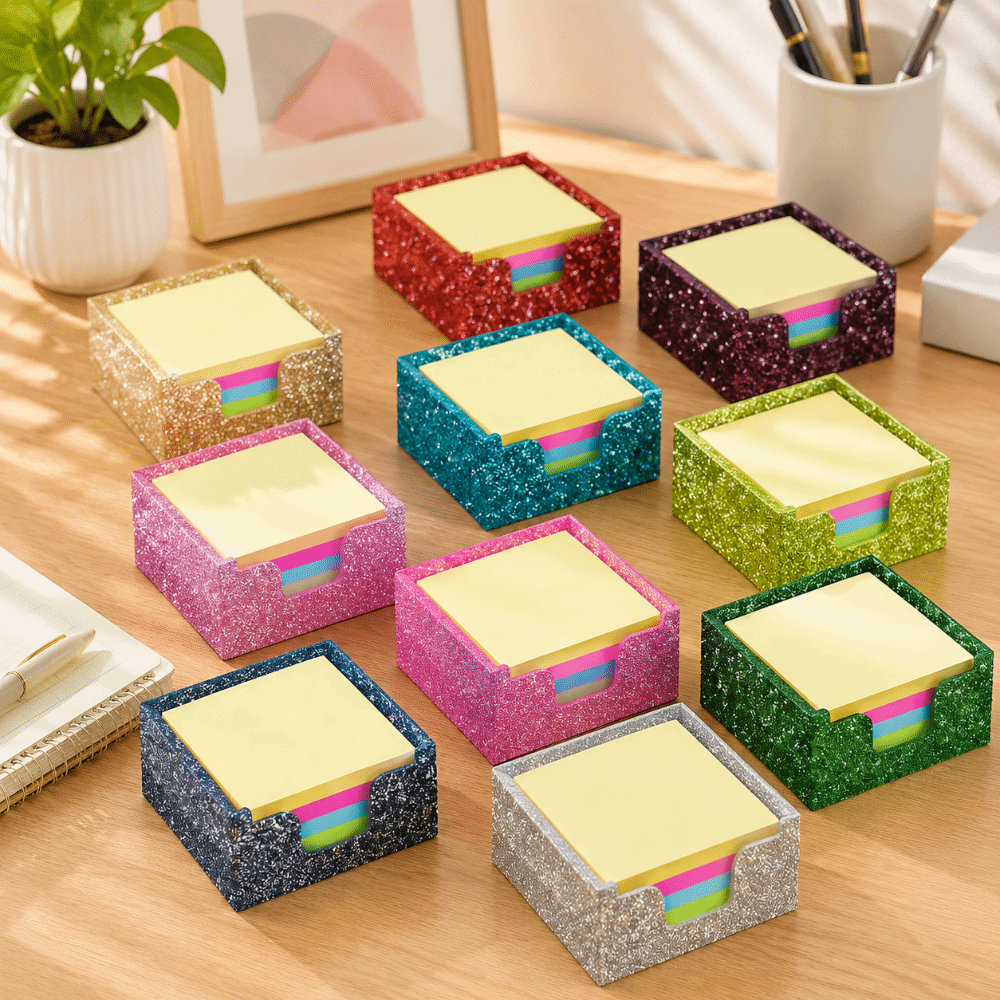 Suporte de acrílico com glitte - Sticky Note Dispenser avaliação e preço