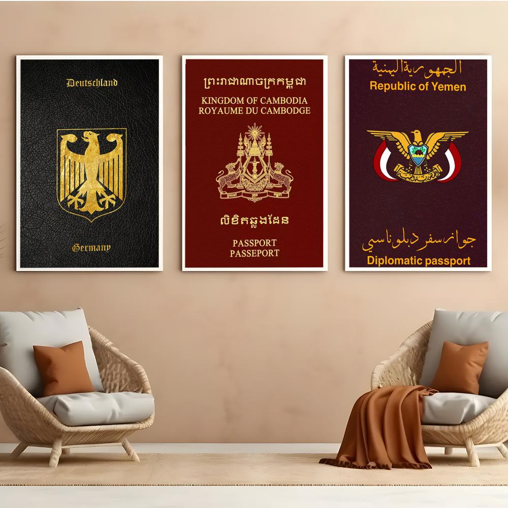 Pôster de passaportes com fund - Home Office For Passport avaliação e preço