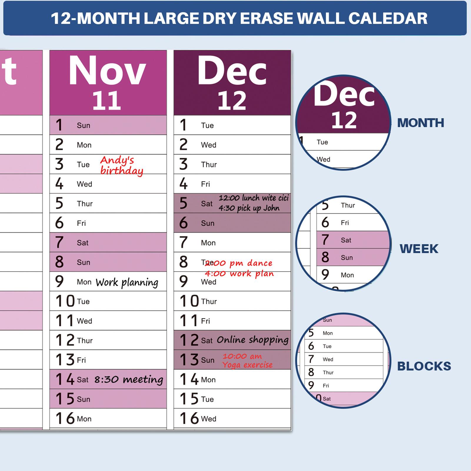 2026 calendário de parede em i - English Home Office avaliação e preço