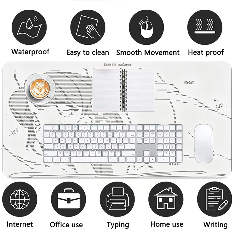 1Pç Mouse Pad de Couro Anime A - Home Office Keyboard And Mouse avaliação e preço